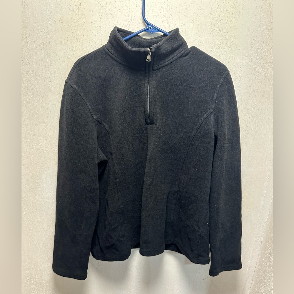 G.H. Bass & Co. Black Fleece Quarter-Zip Hoodie